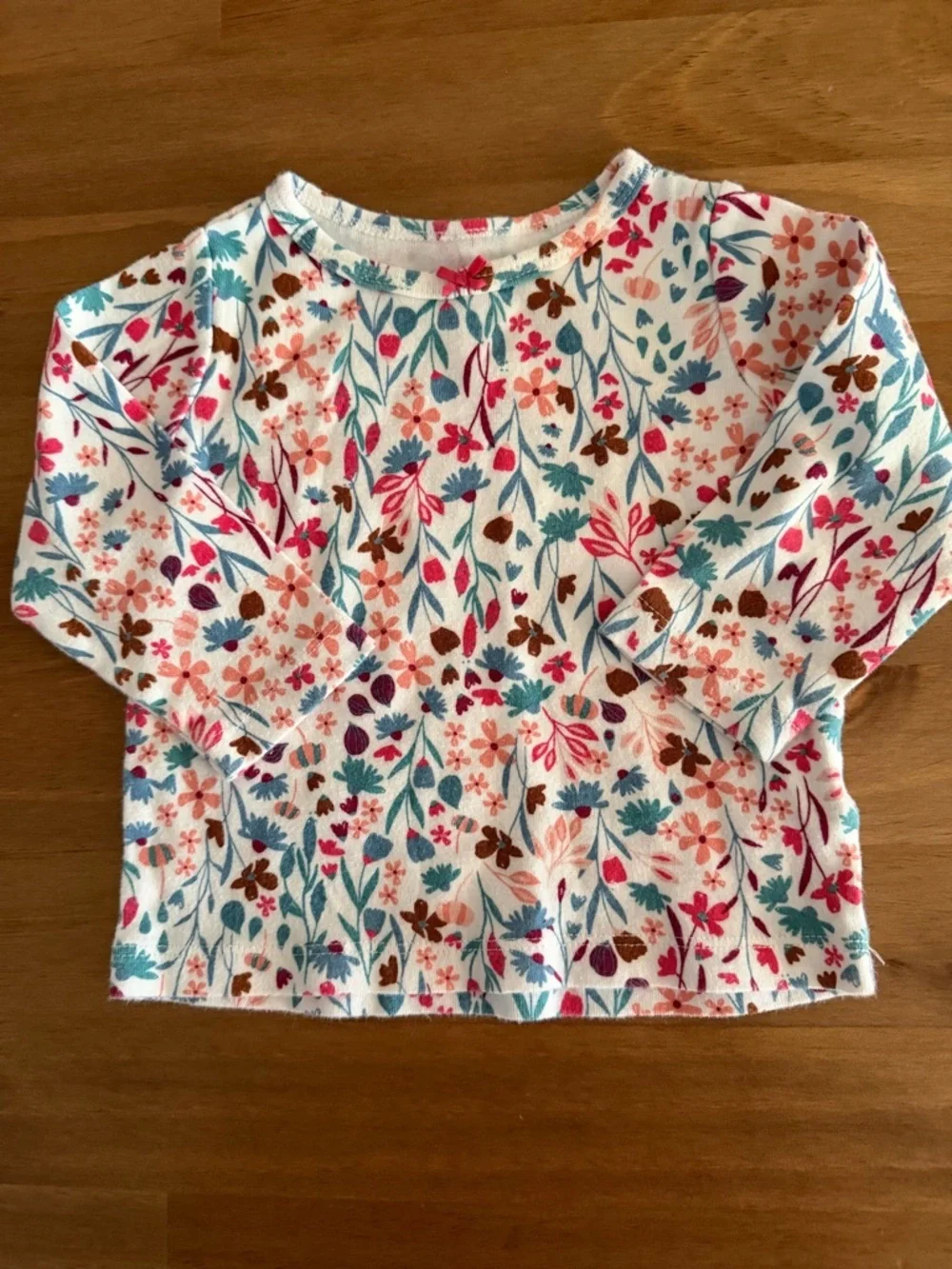 Carter's Bright Pink Corduroy Overall Dress with Floral Tee and White Tights